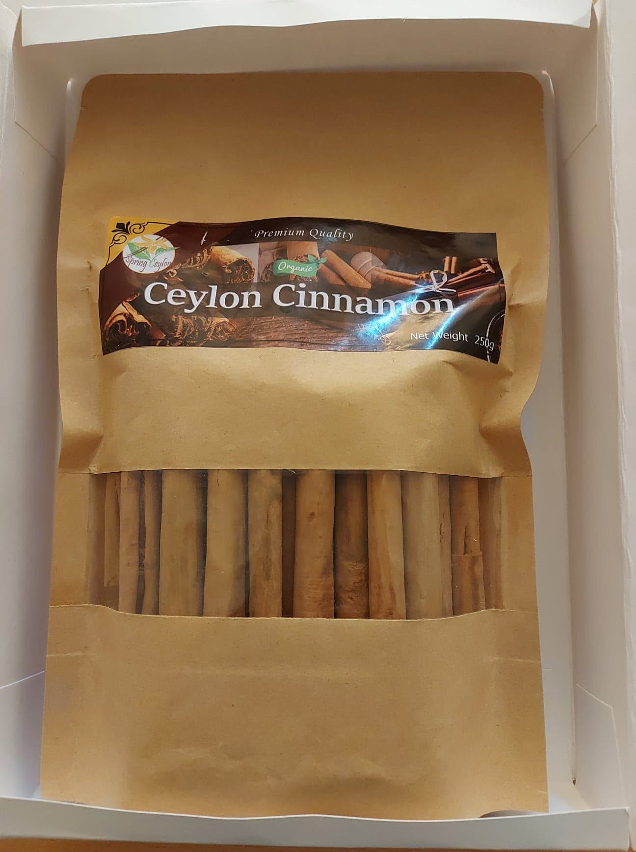 Close-up of premium Ceylon Cinnamon quills